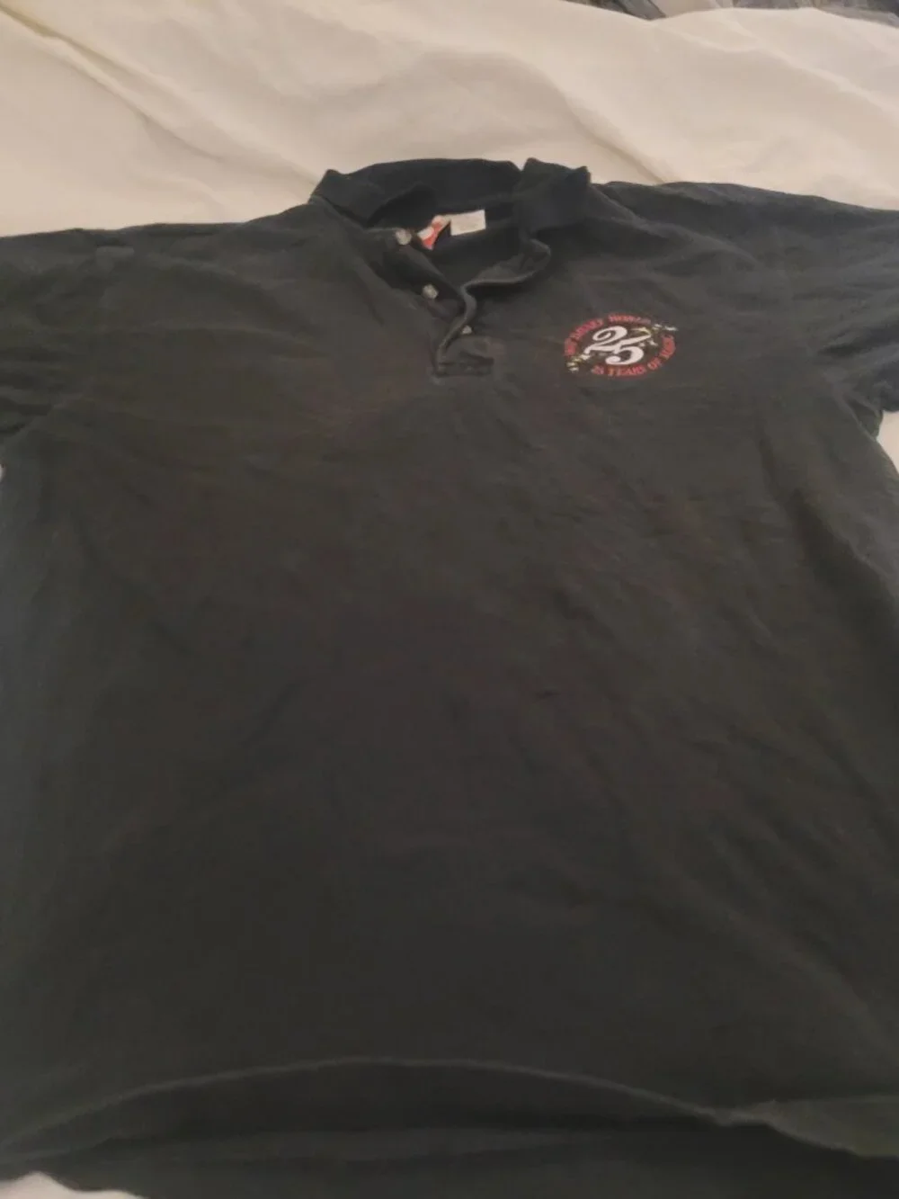Vintage Walt Disney World 25th Anniversary Polo 1996 Large Black - Picture 2 of 3